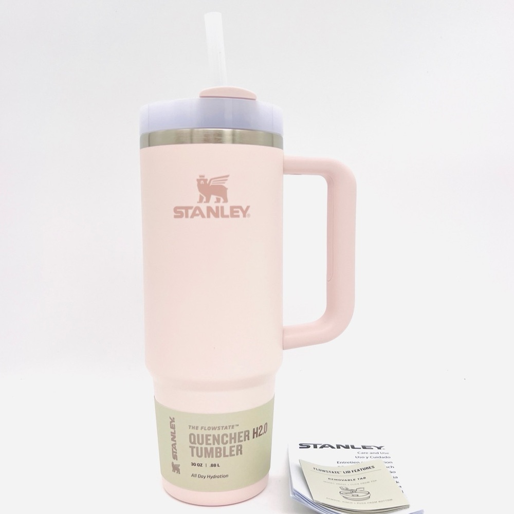 Stanley 30 OZ Quencher H2O Flowstate Tumbler Rose Quartz Light Pink NWT